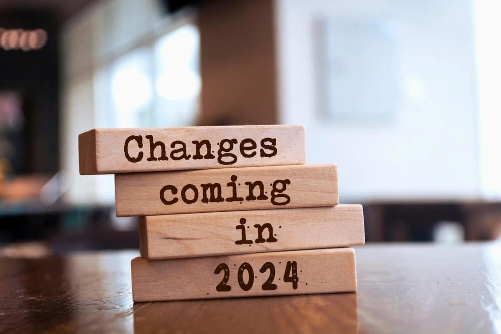 happy new year 2023 ^ Change coming in 2024 in wood stick wallpaper